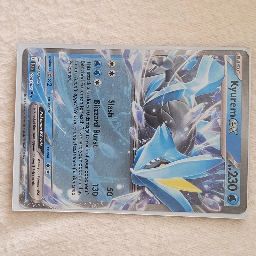Pokemon Trading Card with Blue and Yellow Design